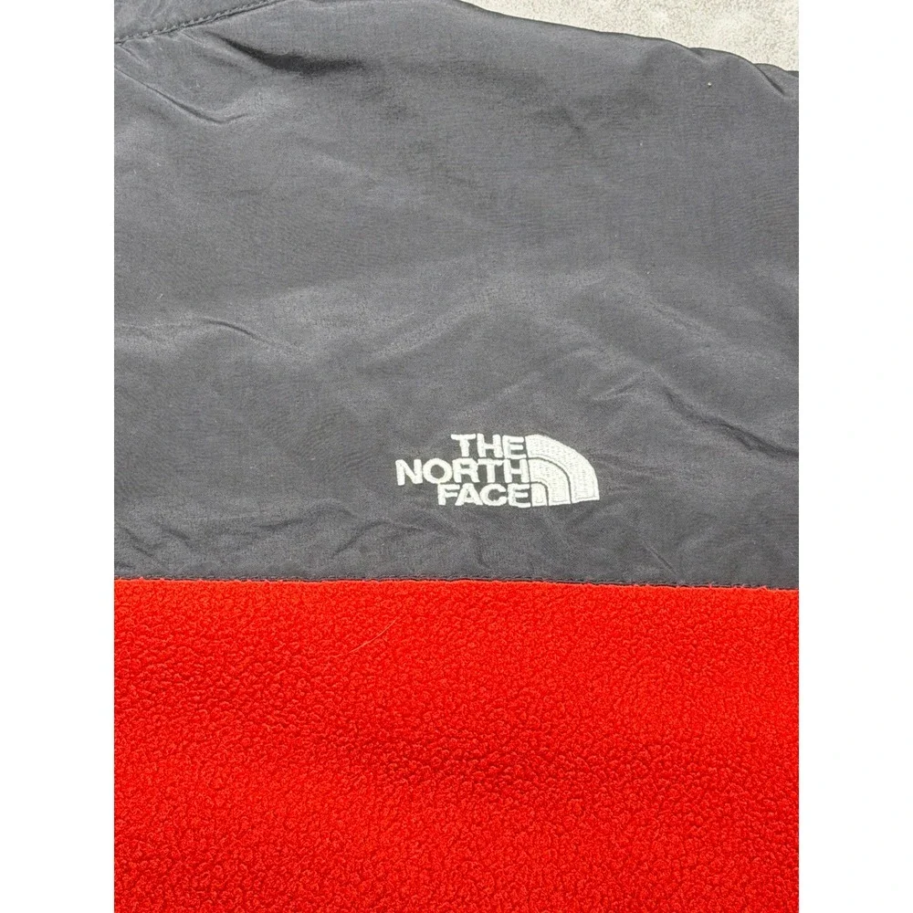 The North Face Denali Fleece Jacket Mens Medium Red Black Polartec Zip Up